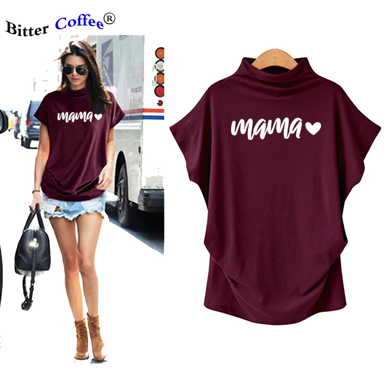 

NEW Hararuku Mama T-Shirt Femme Vogue Women Short Batwing Sleeve Ulzzang Printed Mom Life Tshirt Vintage Tee Top Plus Size