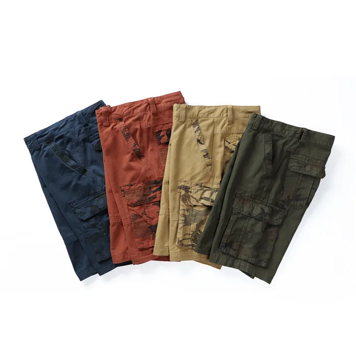 Однотонные новые летние шорты карго 2020 Мужская брендовая одежда однотонные