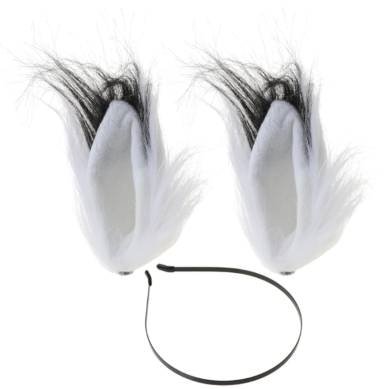 

Multicolor Wolf Ear Long Plush Hair Clip Anime Lolita Animal Cosplay Costume M10 21 Dropshipping