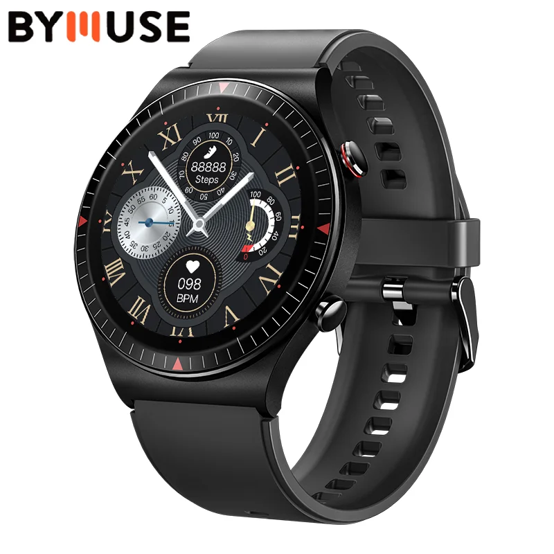 

Мужские Смарт-часы BYMUSE T7 с Bluetooth звонками, 4G ROM, запись Bluetooth музыки, фитнес-трекер, IP67 водонепроницаемые Смарт-часы для Huawei