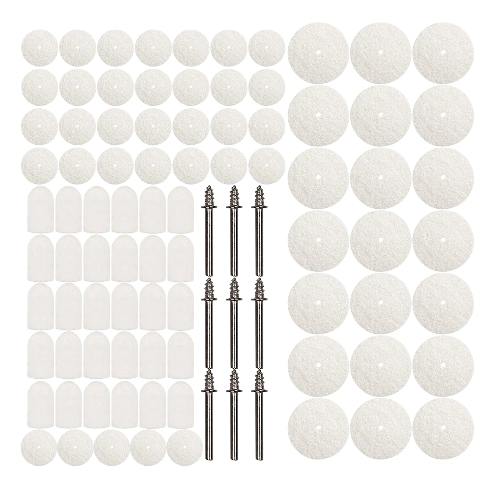 

88Pack Multifunctional Wool Felt Polishing Wheel Bits Point & Mandrel Grinding Buffing Accessories Kit