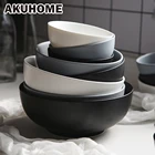 Керамическая пиала для риса столовая посуда, винтажные классические матовые суповые миски, простая и креативная Салатница Akuhome