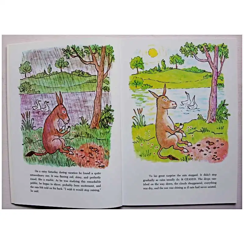 Sylvester and the Magic Pebble от William Steig обучающая английская книга с картинками карта для