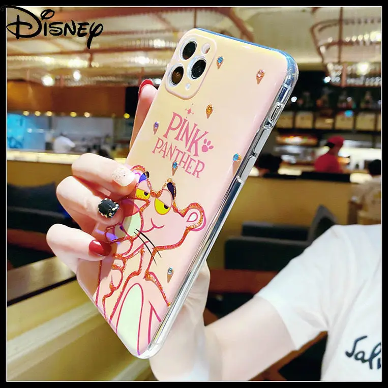 

Disney Cute Pink Naughty Panther Mobile Phone Shell for iPhone 12mini /11Pro/11Promax/12Pro/X XSMAX / SE / XR / 7P / 8P / 7/8