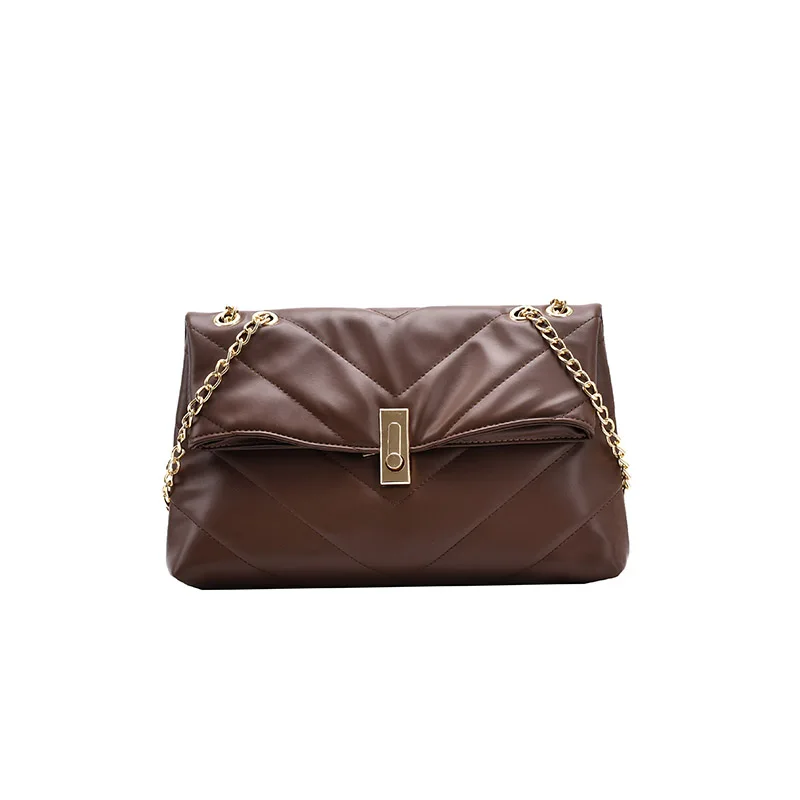 

High Capacity PU Leather Chain Crossbody Bags for Women 2021 Big Handbags and Purses Female Luxury Trending Cross Body Bag