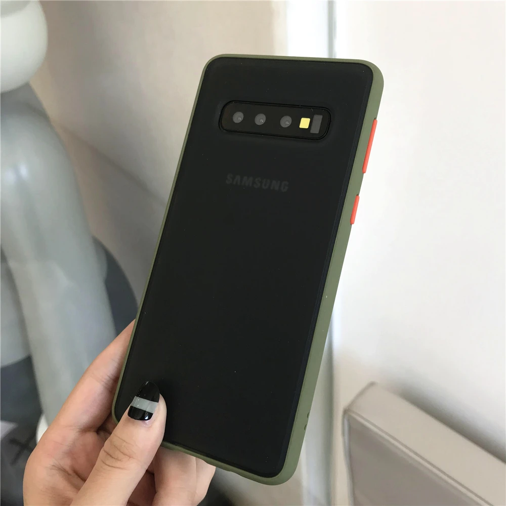 Antishock бампер Гибридный чехол из поликарбоната и силикона для samsung Galaxy S10 плюс S9 S8