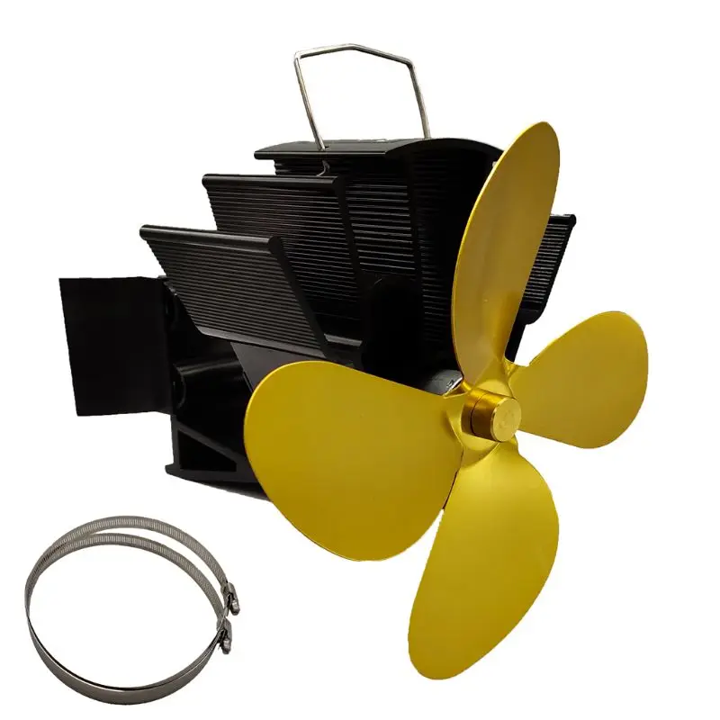 

4 Blades Heat Powered Fireplace Stove Hanging fireplace Fan
