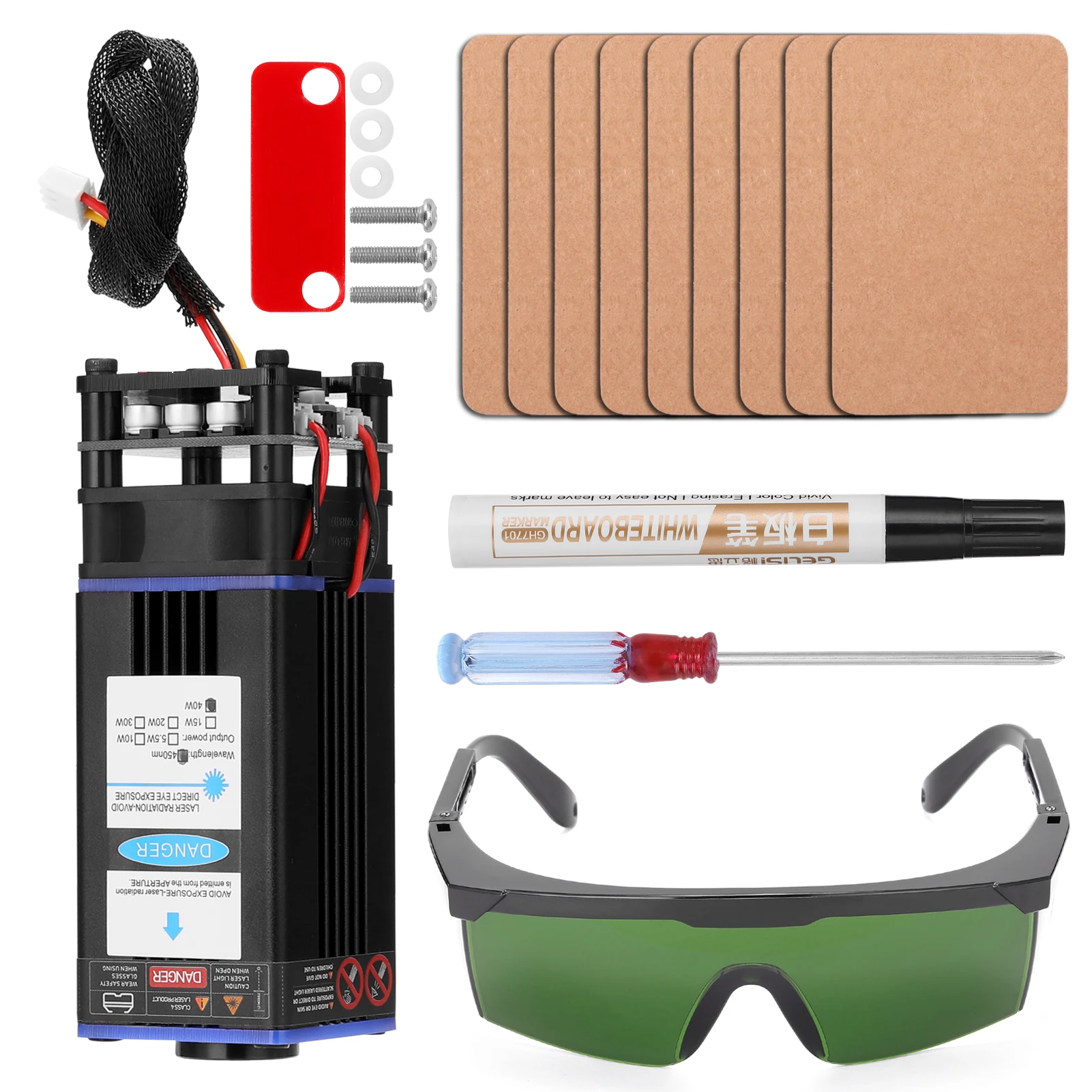 

40W Desktop Carver Laser Head Single-Arm Engraver Universal Carvehead Portable DIY Engraving Carving Machine Accessory Parts