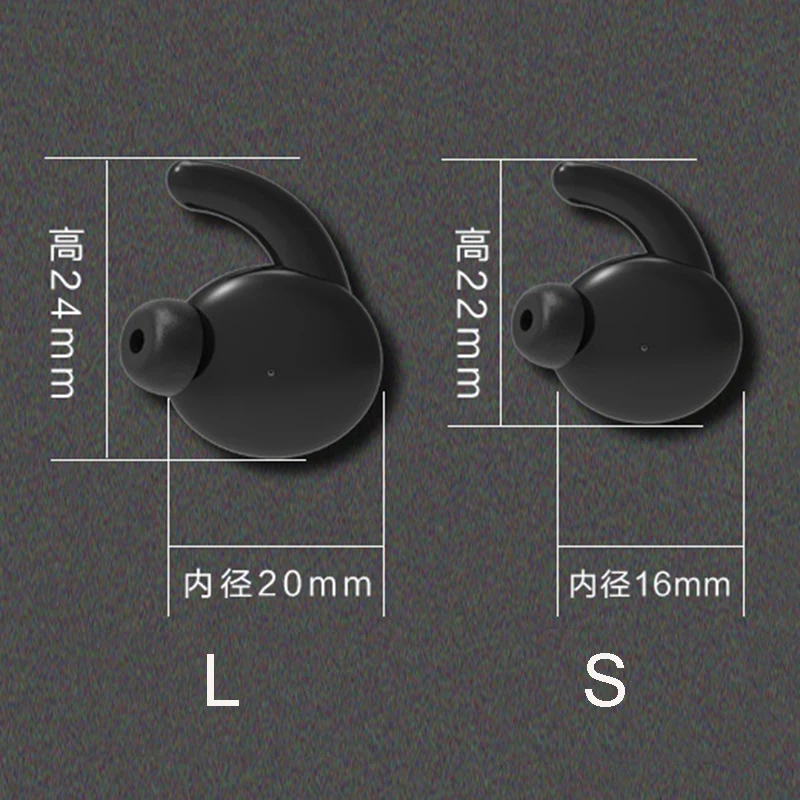 

2Pcs Earbuds Cover In-Ear Tips Soft Silicone Skin Earpiece Ear Hook Buds Replacement for Huawei xSport/Honor AM61 Sports Headset