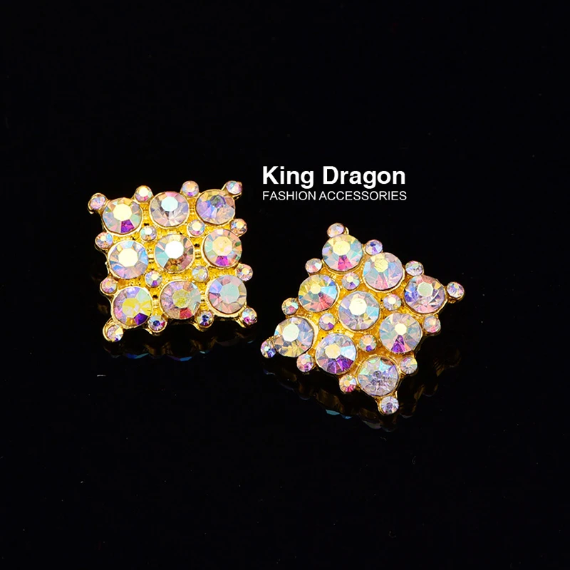 Новое поступление кнопки AB со стразами задняя часть хвостовика 5 шт./лот 15 мм