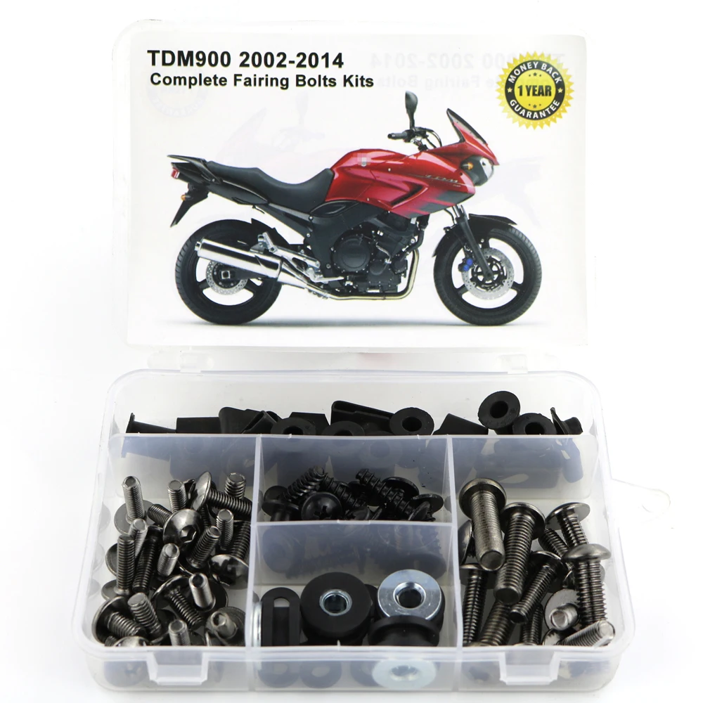 Для Yamaha TDM900 TDM 900 2002-2014 мотоциклетные стальные полный комплект болтов для обтекателя, зажимы для обтекателя, винты для корпуса, гайки