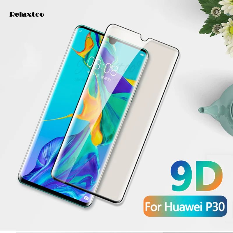 Изогнутое закаленное стекло 9D для Huawei P20 P30 Pro Honor 10 20 Lite 20i 10i Защитная пленка экрана