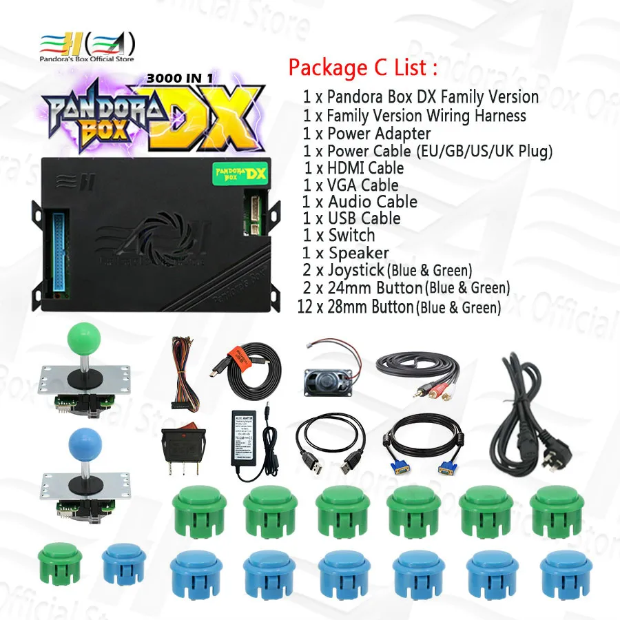 Pandora Box DX 3000 в 1 семейная версия аксессуары для управления diy аркада джойстик