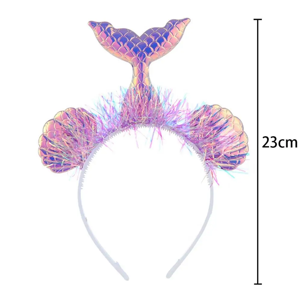 Mermaid Headband 1 Taoup 1 шт. градиентные цвета радуги блестки маленький брелок для ключей «русалка» с днем рождения Русалка тема вечерние декор для кулоны для девочек DIY - Цвет: Mermaid Headband 1