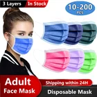 10-200 шт., одноразовые маски для взрослых, 3 слоя