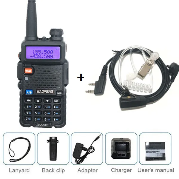 Add headset BaoFeng UV-5R иди и болтай walkie talkie “иди и 10 км Любительское радио, Си-Би радиосвязь радиостанции УКВ 136-174& 400-520Mhz uv 5r коротковолновым приемником сканер радиолюбитель VOX - Цвет: Add headset