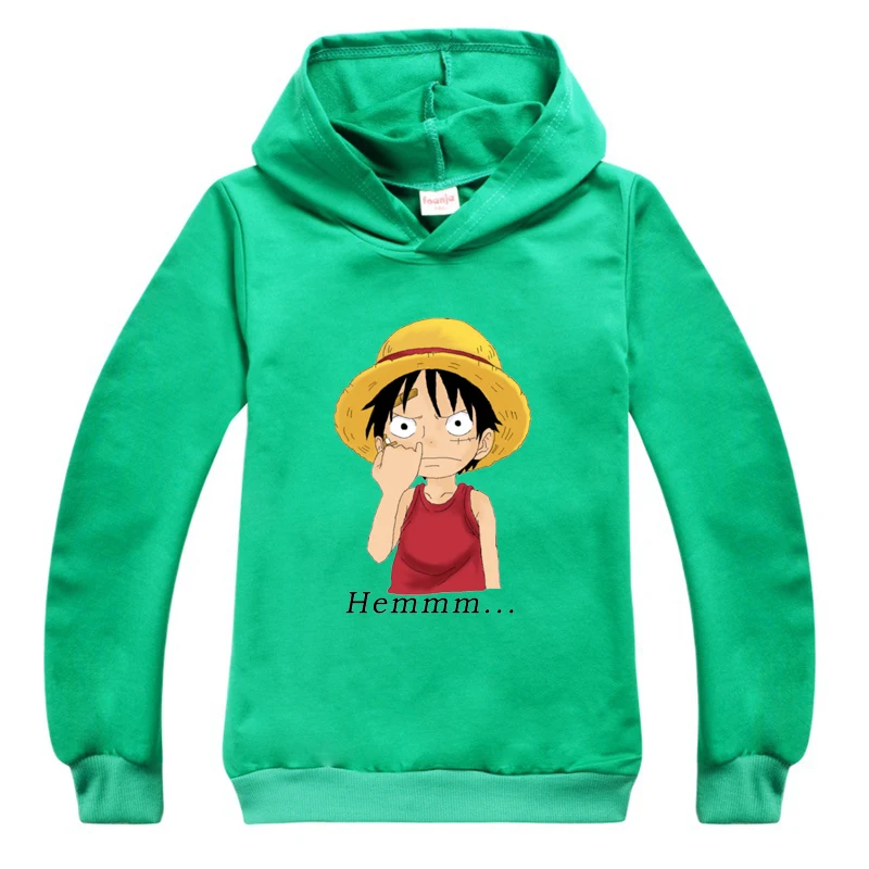 

Fall Long Sleeve Boys Clothes Anime One Piece Luffy Toddler Sweatshirt Girl Hoodie Kids Fashion Teen Children Clothing