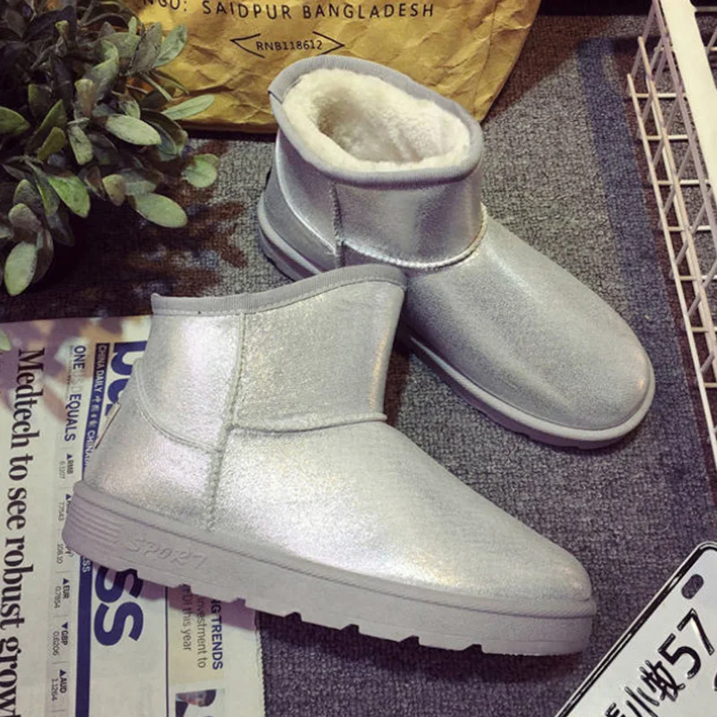 Bishen/зимние женские зимние ботинки для мальчика удобные толстые Нескользящие