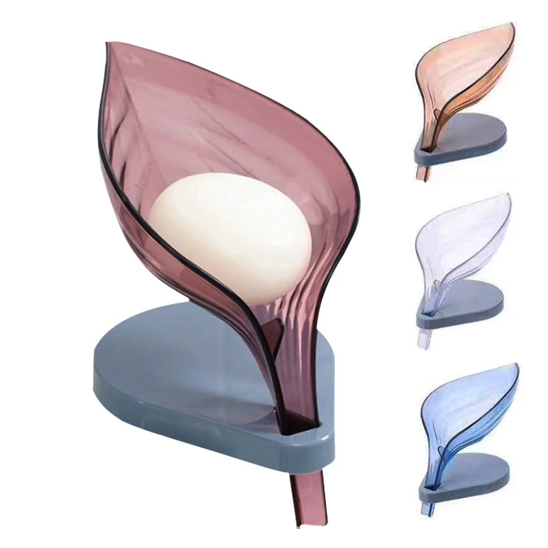 

Leaf Shape Soap Box Bathroom Soap Dish Storage Non-slip Drain Soap Holder Container Plates Storage Drying Rack Bathroom Supplies