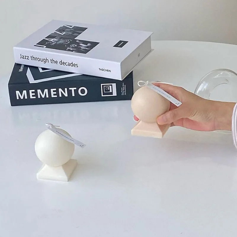 

Round Ball Candle Silicone Mold With Base Ball Design Aroma Candle Making Diy Material Candle Mold Handmade Soap Mold