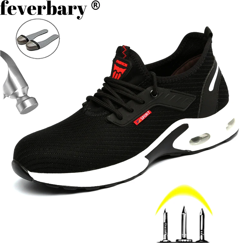 

Indestructible Shoes Men Safety Work Boots Puncture-Proof Boots Safety Shoes Lightweight Work Sneakers Male Shoes Dropshipping