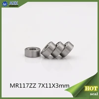mr117zz abec 1 50pcs 7x11x3mm miniature ball bearings l1170zz