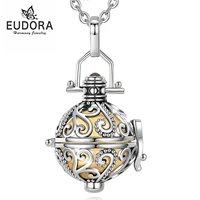 eudora urn cremation pendant 16mm ratta opened cage locket ash holder keepsake capsule necklace chime ball diy fine jewelry h064