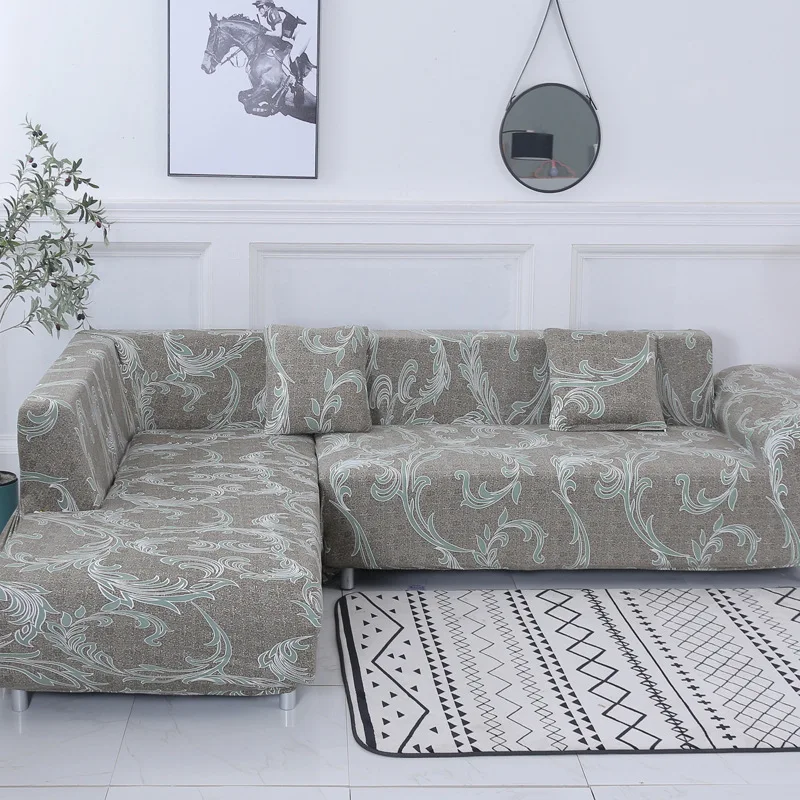 Простой Противоскользящий эластичный чехол для дивана защитный мебели 2 шт.