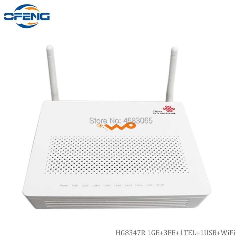 Новый HUAWEI HG8347R EPON ONU ONT для оптоволоконного сетевого маршрутизатора 1GE + 3FE 1TEL 1USB wifi