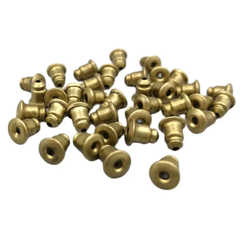 

50 Pieces/lot Brass Antique Bronze/Gold Color Stud Ear Backs Earring Accessories Earrings Stopper Ear Post Nuts Jewelry Findings