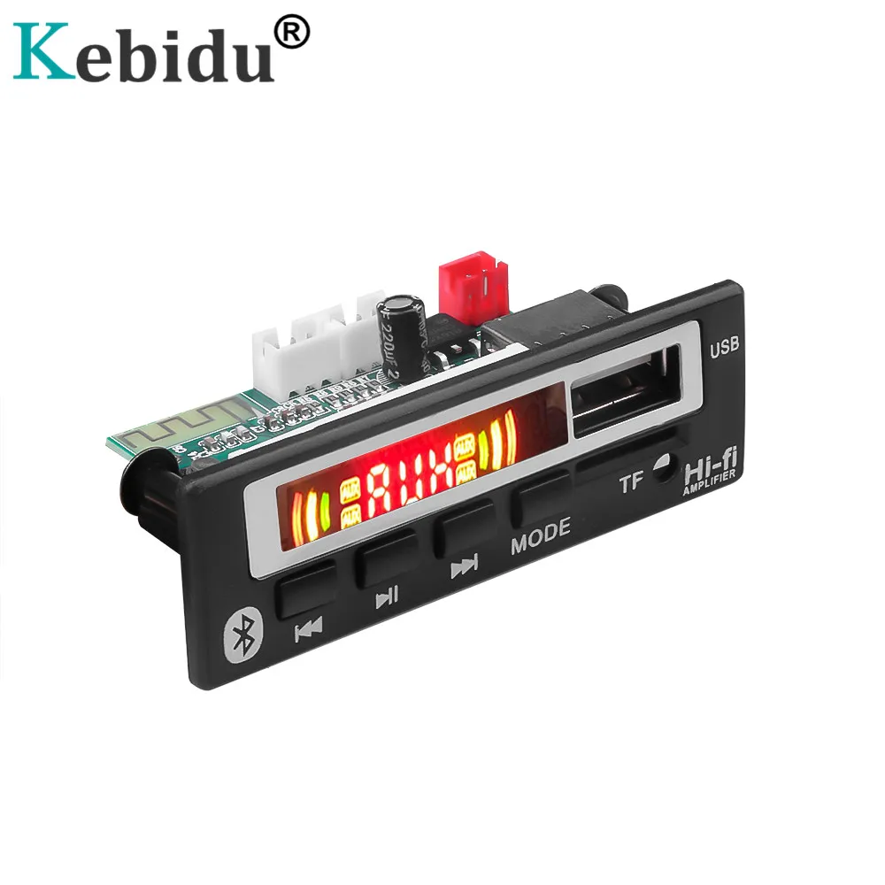 Kebidu 5 в 12 беспроводной Bluetooth 0 MP3 WMA WAV декодер плата аудио модуль цветной экран USB TF FM