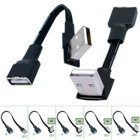 10cm 20cm usb 2 0 a male to female 90 angled extension adaptor cable usb2 0 male to female rightleftdownup black cable cord