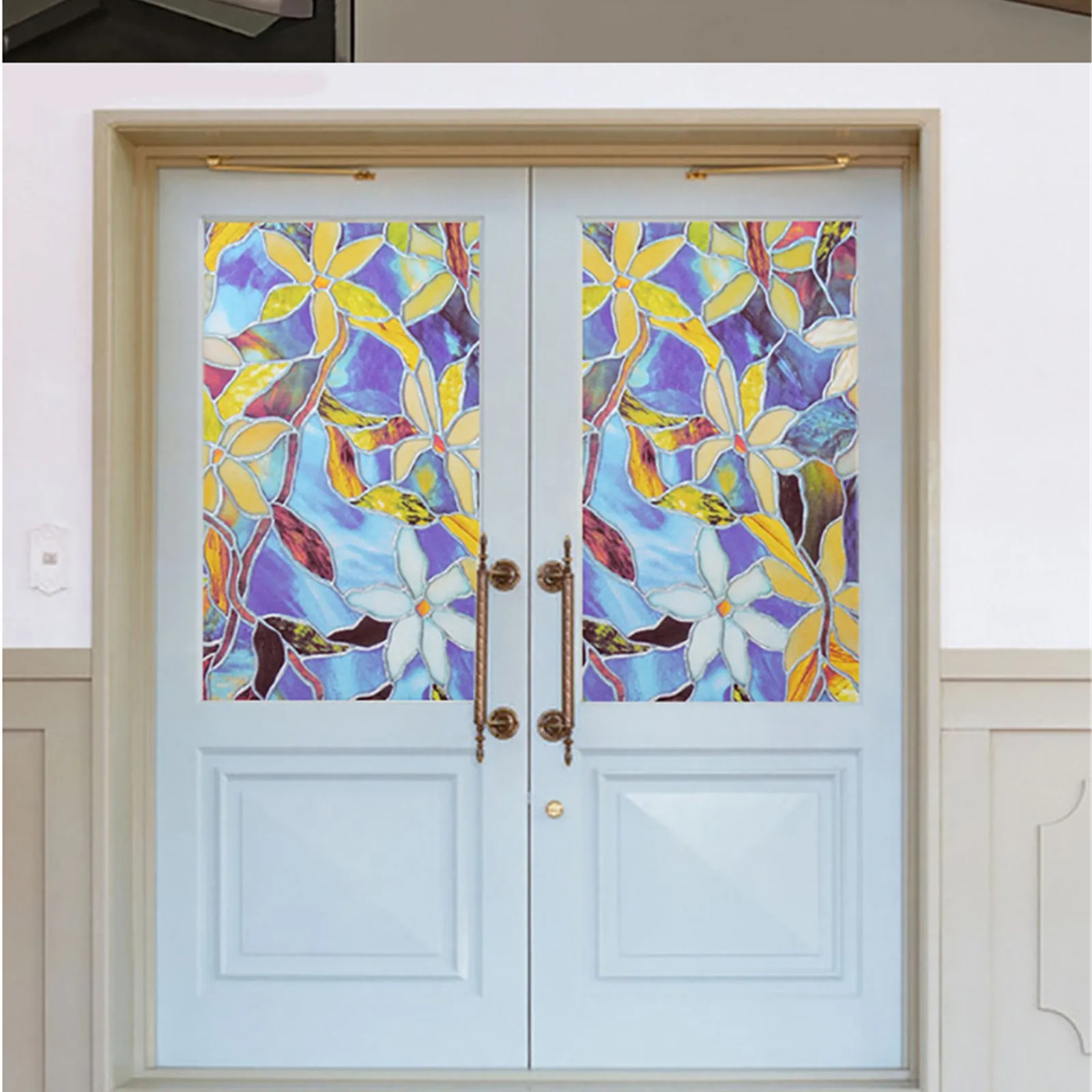 3D статическая конфиденциальность цветной тюльпан цветок декоративная пленка