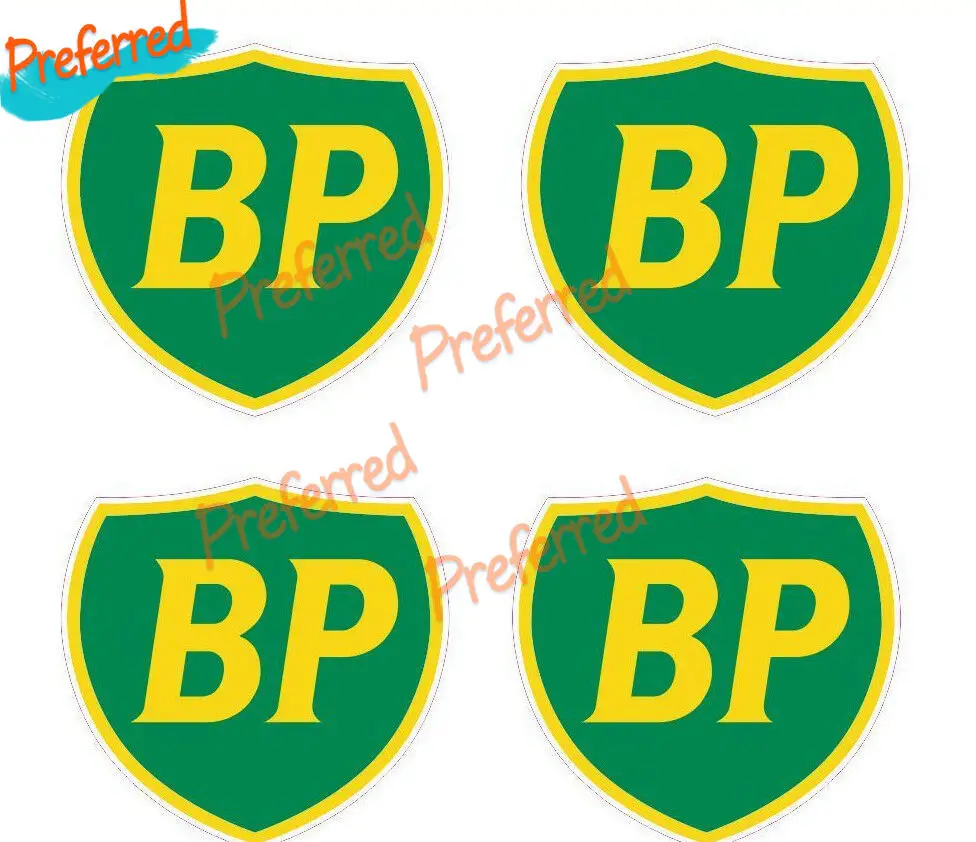 

4 BP Oil Sponsor Stickers Car for Van Bus Truck Bike Motorbike Toolbox Vinyl Decals Car Decal Decoration Sunscreen