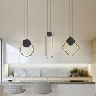 Скандинавская прикроватная Минималистичная трехголовая люстра для спальни, Современная Минималистичная барная стойка, креативсветильник Круглая Люстра для входа