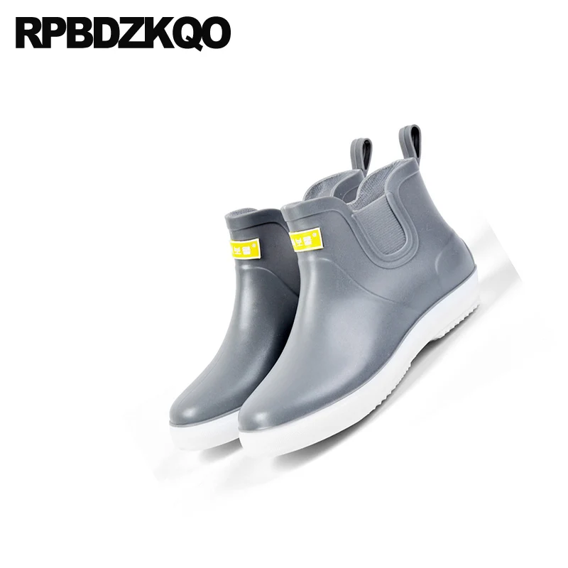 Дешевые дождевые резиновые пвх ботинки без застежки на размера плюс большой