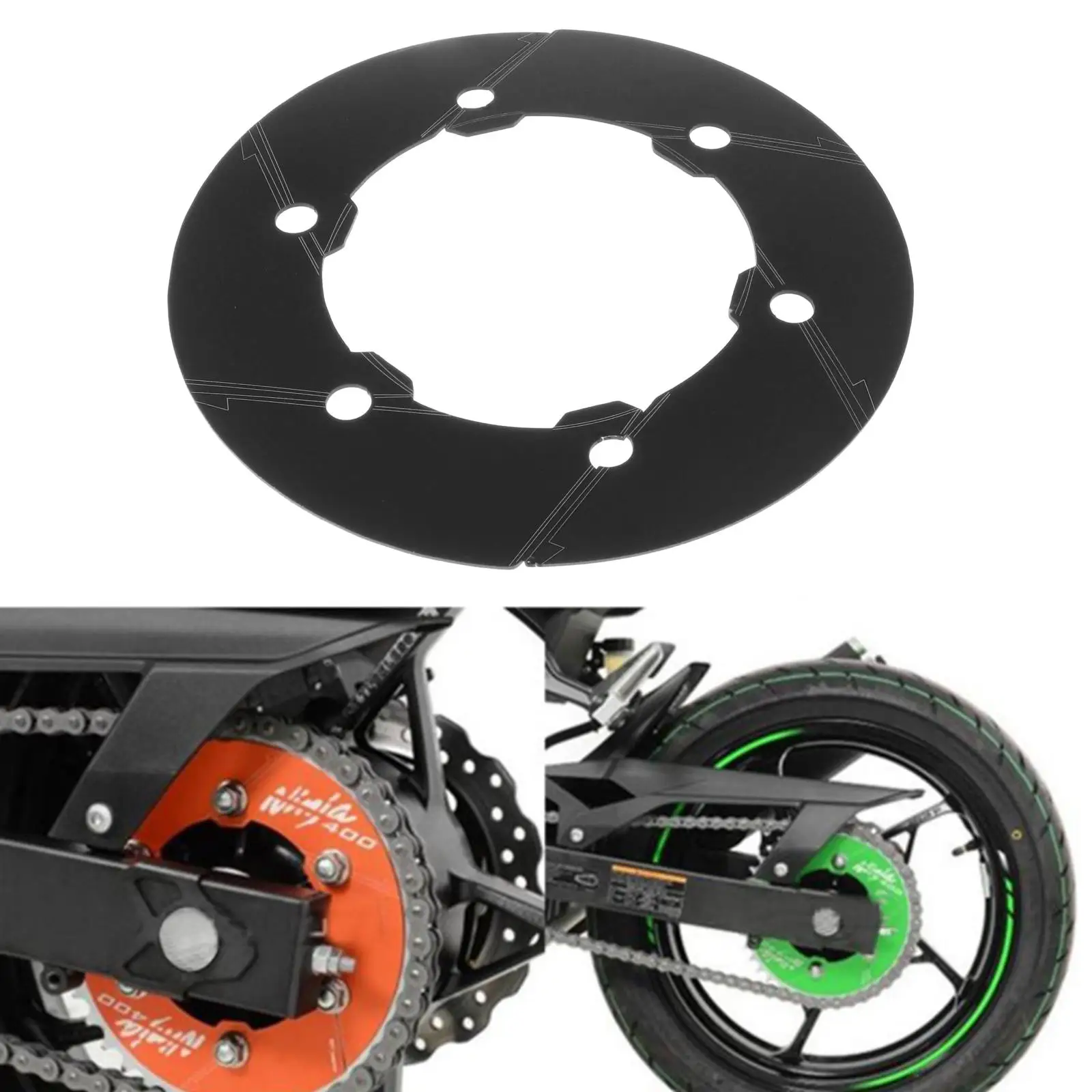 

Крышка шкива ремня трансмиссии мотоцикла для Kawasaki NINJA400 Z400, Черная