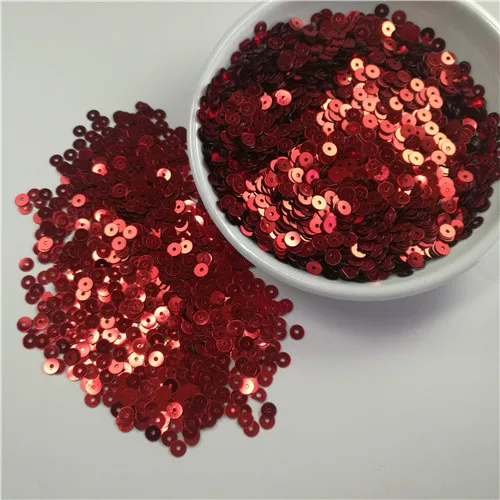03 red Paillette 3 4 5 6 мм плоский круглый ПВХ свободные блестки шитье ремесло свадебные украшения Одежда Платье колпачки для обуви DIY аксессуары - Цвет: 03 red