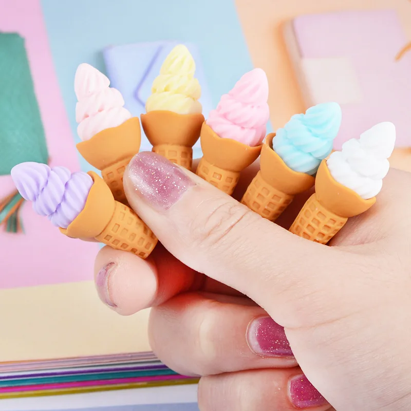 

10PCS Simulation Ice Cream Dessert Flat Back Planar Resin Accessories DIY Craft Supplies Phone Shell Patch Ornament Kids Toys