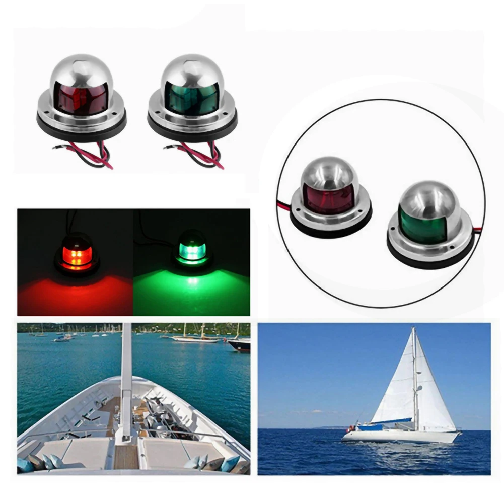 

Stainless Steel LED Navigation Light Red Green Sailing Signal Light for Marine For Boat Yacht Warning Light Fast Delivery