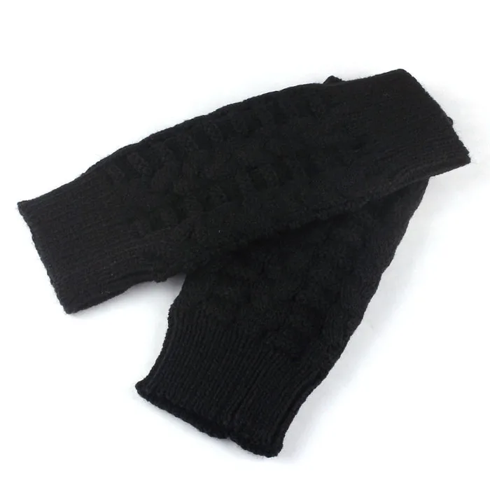 

top selling in 2020 Fashion Knitted Arm Fingerless Winter Gloves Unisex Soft Warm Mitten BK Support Wholesale and Dropshipping