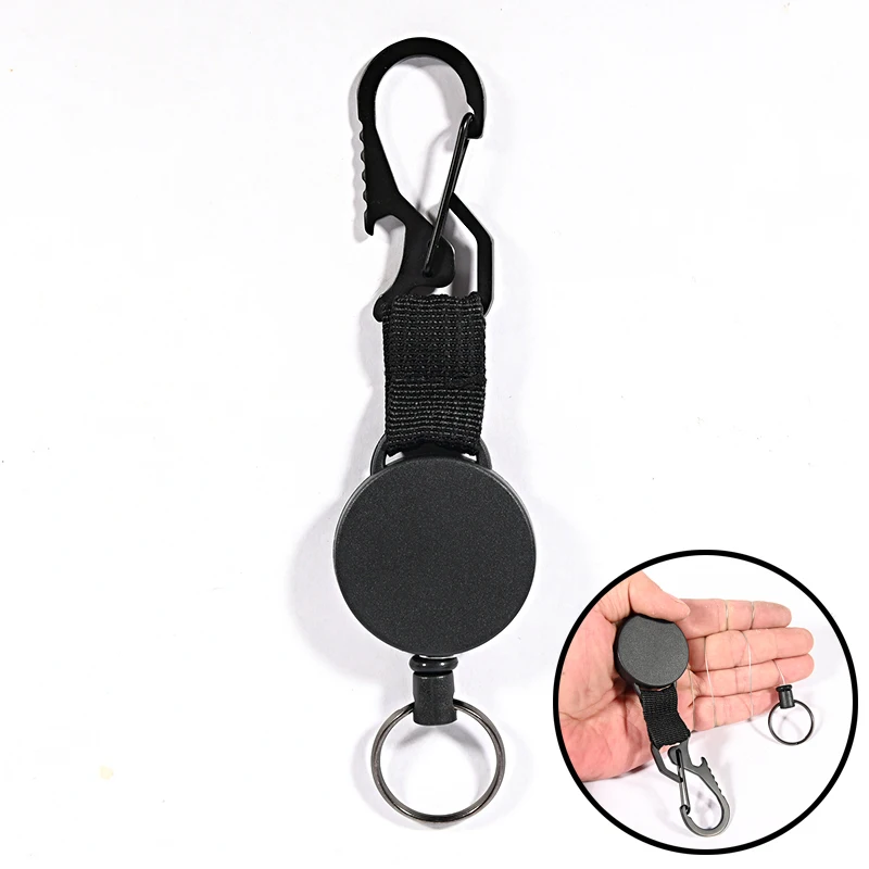 

Wire Rope Camping Telescopic Burglar Chain Key Holder Tactical Keychain Outdoor Fishing Key Ring Return Retractable Key Chain