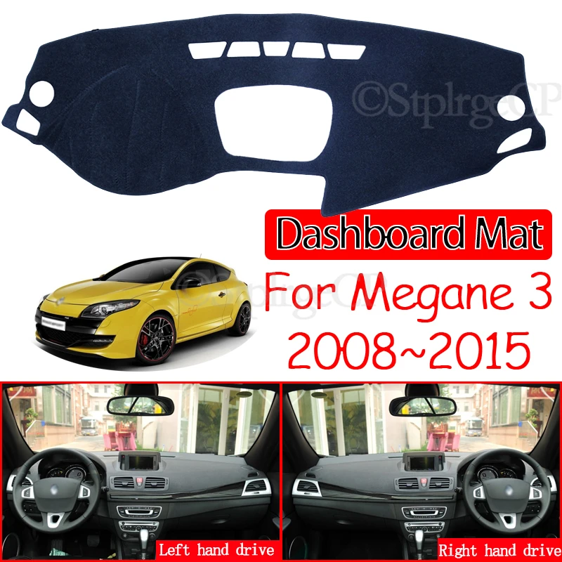 

Для Renault Megane 3 III MK3 2008 2009 2010 2011 2012 2013 2014 2015 Coupe CC GT Противоскользящий коврик для приборной панели солнцезащитные аксессуары