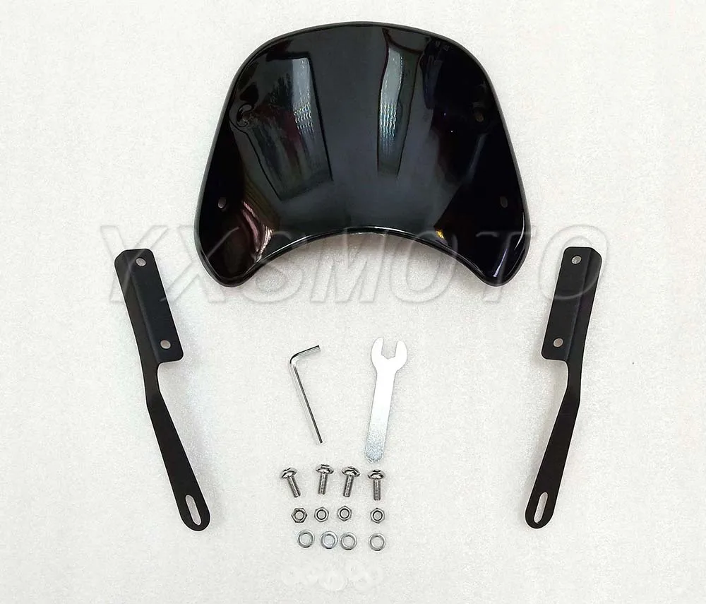 

Suitable for Benelli 250 500 motorcycle windshield black transparent windshield with bracket and bolt