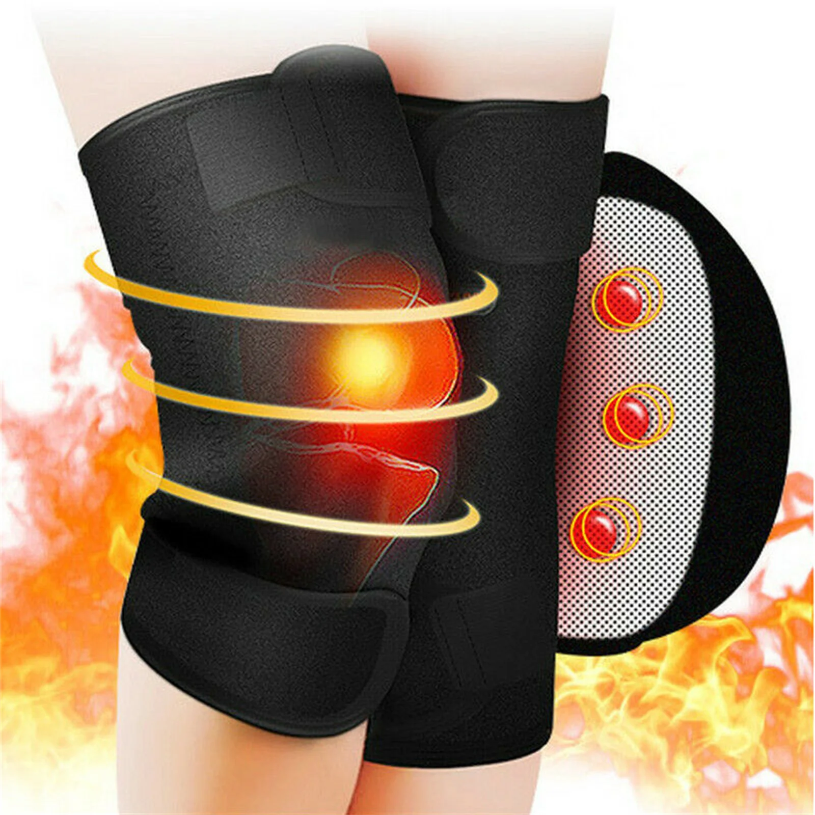 

Self Heating Magnetic Knee Brace, Support Belt Adjustable Arthritis Strap joint Protector