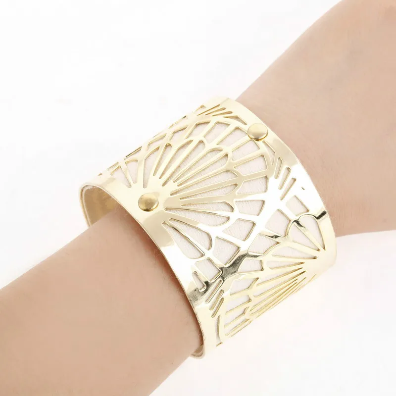 2020 новые Золотые Широкие браслеты для женщин панк Модные ювелирные изделия