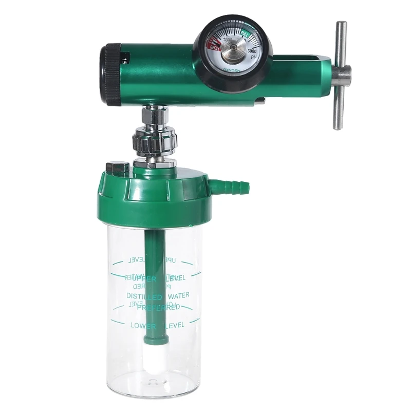 

Oxygen Pressure Gauge Regulator CGA-540 CGA870 with Dry Humidifier Bottle & Flowmeter Me-dical Usage