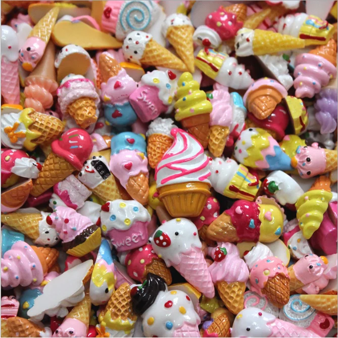 

30 mixed resin accessories ice cream blessing bag diy children's hair accessories accessory kit