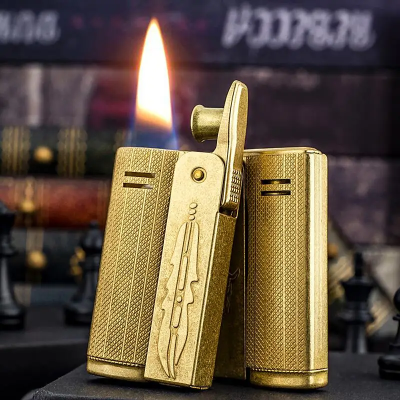 

Genuine IMCO6800 Brass Grinding Wheel Trench Lighter Mechanical Metal Windproof Petroleum Gasoline Ignition Cigarette Lighter