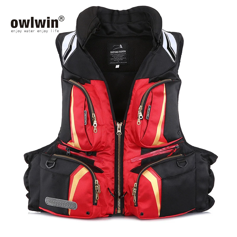 New Fishing Life Jacket Night Reflects Life Vest Multi-function Buoyancy Life Vest 120Kg Outdoor Swimming Sea Life Jacket